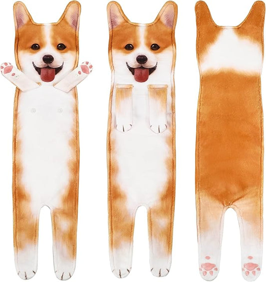 AGRIMONY Funny Corgi Dog Hand Towels for Kitchen Bathroom - Dog Mom Dad Gifts for Women Men Teens Kids-Easter Mothers Fathers Days Valentines Housewarming Birthday Gifts for Corgi Lovers