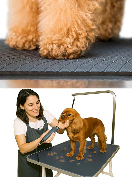 Seagull Multipurpose Foam Rubber Pet Grooming Table Mat 16 x 24 Inch Dog Grooming Mat for Table Cat Grooming Mat Dog Bath Mat Pet Vet Mat Non Slip Soft Waterproof Anthracite