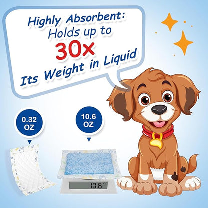 Dog Diaper Liners Booster Pads for Male and Female Dogs, 100ct, Super Absorbent Disposable Belly Band Liners for Male Dogs fit Most Types of Dog Diapers,Wraps(Long)