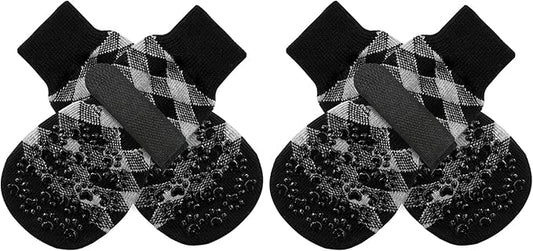 EXPAWLORER Anti Slip Dog Socks to Prevent Licking Paws, Dog Shoes for Hot Pavement, Dog Booties for Small Medium Large Senior Dogs, Traction Control Boots & Paw Protectors for Hardwood Floors