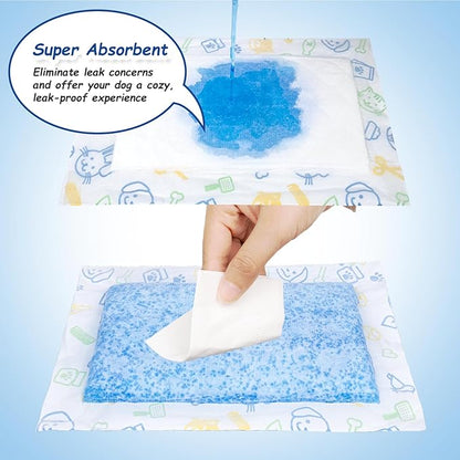 Dog Diaper Liners Booster Pads for Male and Female Dogs, 100ct, Super Absorbent Disposable Belly Band Liners for Male Dogs fit Most Types of Dog Diapers,Wraps(Regular)