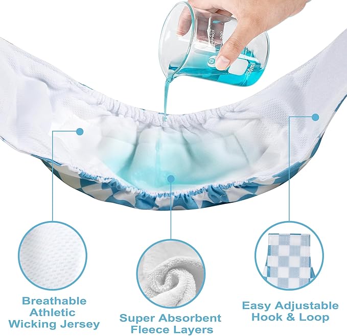 wegreeco Small Dog Diapers Male,Reusable Belly Bands for Male Dogs,Washable Doggie Puppy Male Diapers Wraps,Medium Large Size (5 Pack X-Large, Blue Coffee Checkerboard)