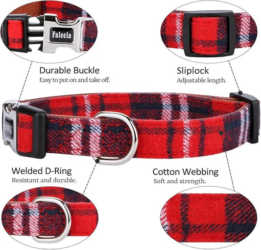 Faleela Soft &Comfy Bowtie Dog Collar,Detachable and Adjustable Bow Tie Collar,for Small Medium Large Pet (L, Red)