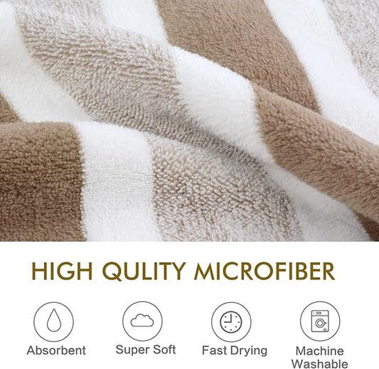 KinHwa Dog Towel Super Absorbent Pet Bath Towel Microfiber Dog Drying Towel for Small, Medium, Large Dogs and Cats 30inch x 50inch 1 Pack Light-Brown