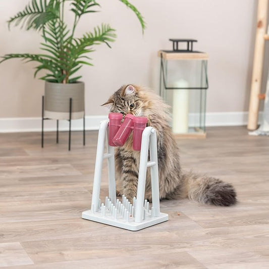 TRIXIE Cat Activity Turn Around Strategy Game, Slow Feeder, Interactive, Treat Toy, All Breed Sizes 9 x 7 x 13 in.