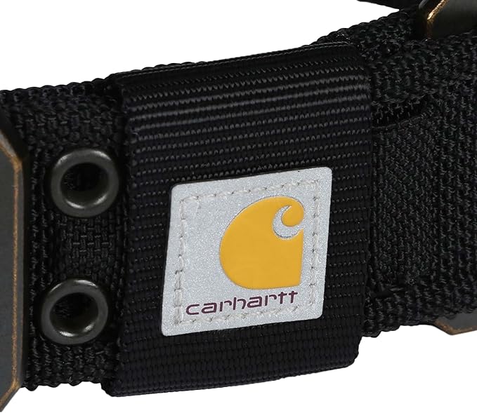 Carhartt Pet Fully Adjustable Wide Webbing Collar for Dogs, Heavy Duty Nylon for Walking & Training, Black, Medium
