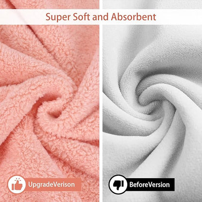 Pet Bathrobe Towel Dog Cat Drying Coat Super Absorbent Cute Dogs Bath Towel Hooded Robe Adjustable Collar & Belly Strap for XSmall to XLarge Pets (Coralpink, Medium)