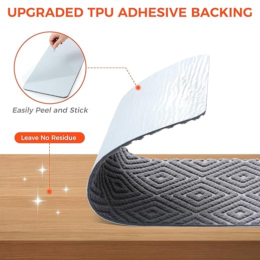 BAGAIL 15 Pack Non-Slip Stair Treads for Wooden Steps, 8"x30" Peel and Stick Carpet Stair Runners, Machine Washable Indoor Step Covers with No-Residue Adhesive for Dogs, Kids & Elderly - Light Gray