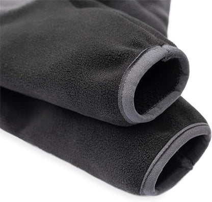 Fleece Dog Coat for Small Medium Dog,Pullover Pajamas Jumpsuit Bodysuit Puppy Coats with Legs, Pet Windproof Warm Cold Weather Jacket Full Body Vest Cozy Snowsuit Outfit Clothes (Black, M)