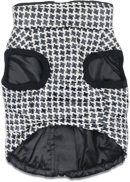 Winter Dog Coats Warm Houndstooth XS Dog Jacket Pet Dog Jackets Puppy Cold Weather Coat Pet Clothes for Small Dogs, XS