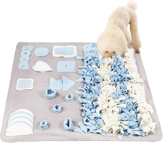 Snuffle Mat for Small Large Dogs (39.4" x 39.4") - Nosework Feeding, Easy to Fill, Machine Washable Training, Pet Activity/Toy/Play, Great for Stress Release - L