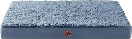 EHEYCIGA Orthopedic Medium Dog Beds for Small Dogs with Removable Washable Cover for Crate, Spa Blue, 30x20