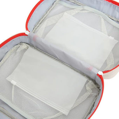 First Aid Bag Empty First Aid Kit Bag Travel Medical Pouch Camping Medicine Emergency Trauma Organizer Bags Portable for Outdoor Riding Working Car Nurse Pet Dog Cat Horse (Blue)