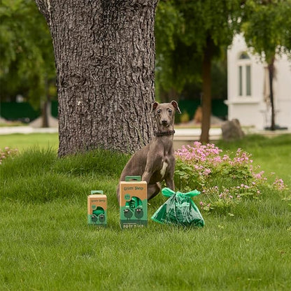 Green Sheep Dog Poop Bags, 65% GRS Certified Recycled PE, Unscented Dog Waste Bags, 270 Count Rolls for Dogs & Cats, Litter Bags for Pet Waste Disposal