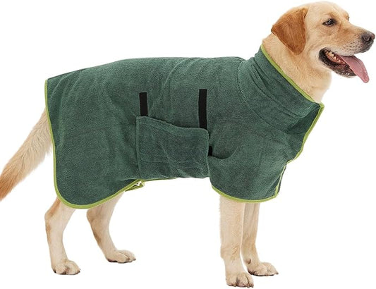 Super Absorbent Dog Bathrobe, Microfiber Dog Drying Coat Dog Bath Robe Towel for Small, Medium & Large Dogs, Quick Drying, Warm Keeping Dog Robes for After Bath Supplies