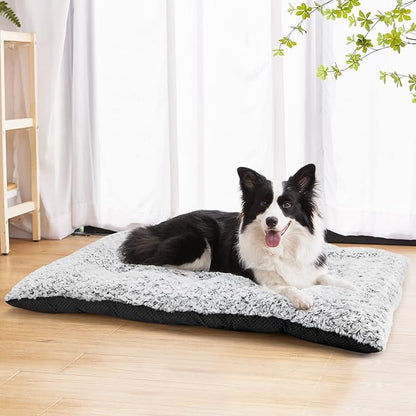 Dog Bed Kennel Pad Washable Anti-Slip Crate Mat for Large Dogs and Cats (36-inch)