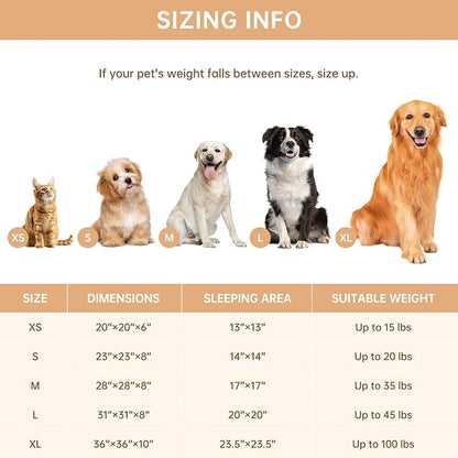 Donut Dog and Cat Bed, Luxurious Comfortable Faux Rabbit Fur Pet Beds, Soft Anti-Anxiety Calming Puppy Kitten Bed with Anti-Slip Bottom for Small Medium Dogs & Cats(23", Grey)