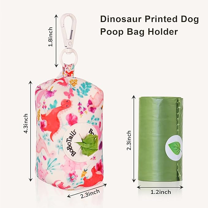 Dog Poop Bag Holder with Clip, Stylish Doggy Waste Bag Dispenser for Dog Leash, Durable Portable Poop Bag Carrier No Include Poop Bag Inside