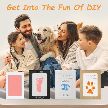 Inkless Paw Print Kit,Dog Paw Print Kit,Dog Nose Print Kit,Clean Touch Ink Pads and Imprint Cards,Pet Paw Print Impression Kit for Dogs Cats Footprint Keepsake