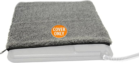 K&H Pet Products Lectro-Kennel Outdoor Heated Pad Deluxe Cover, Fits K&H Lectro-Kennel Large Pads (Heated Pads Sold Separately), Machine Washable Zippered Soft Fleece Cover - 28.5 X 22.5in Gray