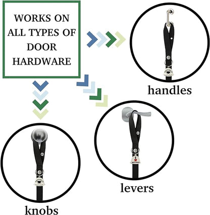 Caldwell's Pet Supply Co. Dog Potty Bells, Dog Door Bell, Bells To Go Outside, Potty Training Bell, Dogs Doorbell, Dogs Potty Doorbell, Ring To Go Pee, All Breed Puppy Training Tool - Black (Set of 2)
