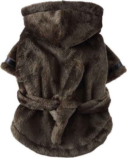 Luxury Soft Flannel Pajamas Puppy Quick Drying Bath Robe Super Absorbent Towel for Small Dogs & Cats
