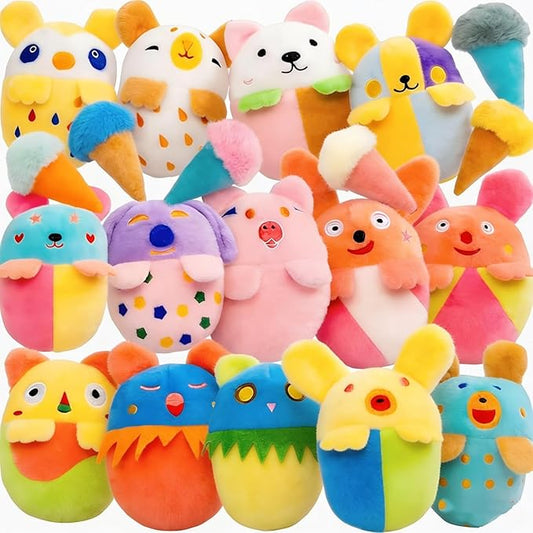 20 Pack Puppy Squeaky Dog Toys Set Plush Puppies,Cute Chew Pets Dog Toy with Squeakers for Small Dogs Playtime