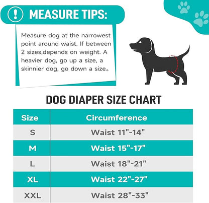 Male Dog Diapers, High Absorbing Dog Belly Bands for Male Dogs, Washable Reusable Dog Male Wraps(5 Pack)