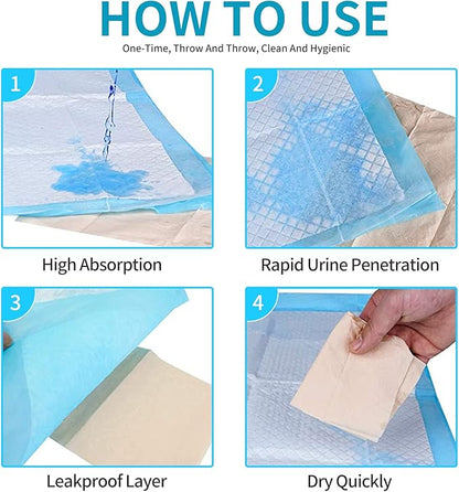 Rabbit Pee Pads, Disposable Super Absorbent Diaper, Pet Toilet/Potty Training Pads for Guinea Pigs, Hedgehog, Hamsters, Chinchillas, Cats, and Other Small Animals (33×45CM-100 Counts)