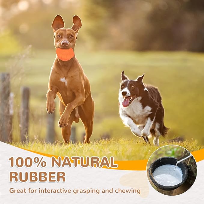 Squeaky Turtle Dog Toy, Treat Dispensing Rubber Ball, Bite Resistant Plush Chew Toy, Interactive Tug & Fetch Enrichment Toy for Medium & Small Breeds, Safe & Engaging for Puppies (Orange)