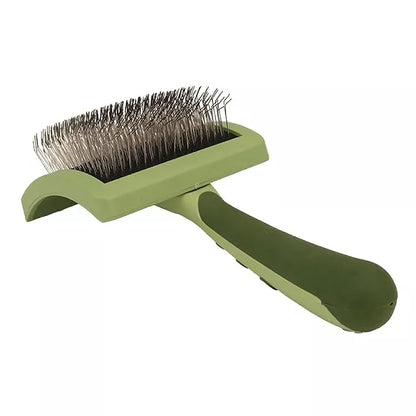 Coastal Pet - Safari - Curved Firm Slicker Brush with Coated Tips for Long Hair, No Color, Medium (6.5" L x 4.0625" W)