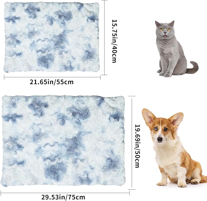 Self-Warming Cat Bed Pad 22 * 16 inch Self-Heating Cat Bed Mat Thermal Blanket for Indoor Cats & Small Dogs