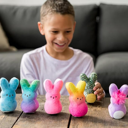 Animal Adventure | 4" Purple Unicorn Palm Pet Bunny Peeps Plush | Easter Basket Stuffed Animals for Kids | Marshmallow Candy | Huggable Soft Plushie Stuffers Buddy Toy | Collectable Gifts | Aged 3+