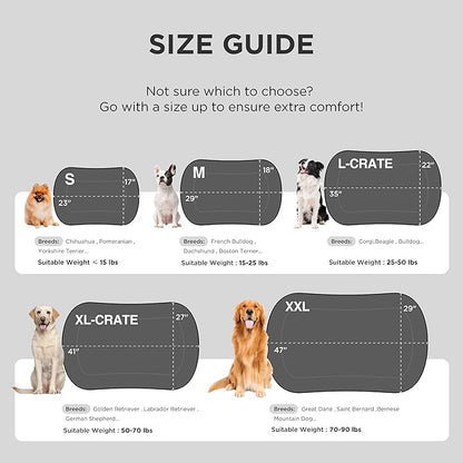 Bedsure Washable Dog Crate Pad for Extra Large Dogs, Anti-Slip Puppy Kennel Dog Bed for Crate - Ultra Soft Fleece Flat Thin Pet Mat (Not Chew Proof), Light Grey XXL 47"x29"