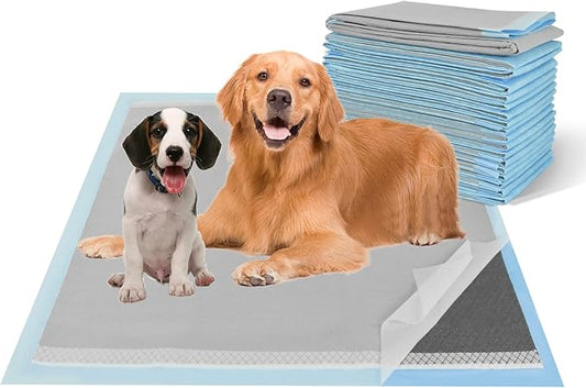 Activated Carbon Puppy Pads 30"x26" (40-Count), Charcoal Dog Pads Extra Large, Disposable XL Dog Pee Pads for Potty Training, Leak-Proof Pet Pads for Whelping Puppies, Kittens, Rabbits
