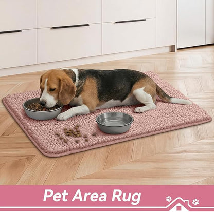 Bcoimo Super Absorbent Dog Door Mat, 36"*24" Anti Slip Mat for Muddy Paws, Pet Rugs for Dirty Paws Washable That Absorbs Moisture and Dirt, for Dog Cage and Pet Resting Carpet
