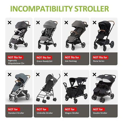 YOREPEK Padded Stroller Bag for Airplane Travel Fits for UPPAbaby MINU,MINU V2,MINU V3, Gate Check Stroller Bag with Large Inner Mesh Pocket, Sturdy Stroller Storage Backpack for Accessories
