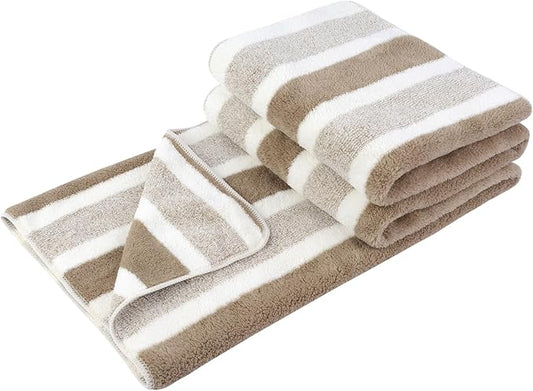 KinHwa Dog Towel Super Absorbent Pet Bath Towel Microfiber Dog Drying Towel for Small, Medium, Large Dogs and Cats 30inch x 50inch 1 Pack Light-Brown