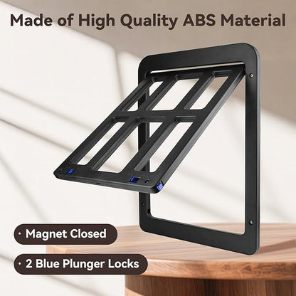 Cat Screen Door for Sliding Screen Door with Flap Lockable, Suitable for Small Dog and Cat - Black