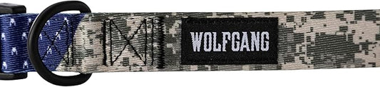Wolfgang Heavy Duty, Adjustable Dog Collar with Quick Release Nylon Buckle for Walking & Training, DigitalDog Print, Small