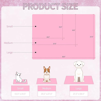 NACOCO Pet Cooling Mat Cat Dog Cushion Pad Summer Cool Down Comfortable Soft for Pets and Adults (L, Pink)