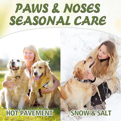 Dog Paw Balm, Paw Moisturizer for Dogs and Cats, Contains Coconut Oil, Nourishing and Moisturizing, Suitable for Dry, Cracked Paws and Noses, 60g