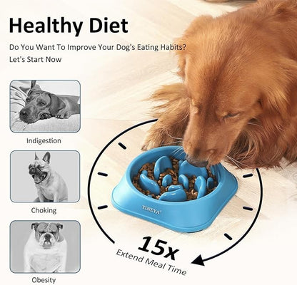 Slow Feeder Dog Bowls, Pet Supplies That Slow Down Eating, Pet Food Bowls, Maze Dog Puzzle Feeder for Medium Breed