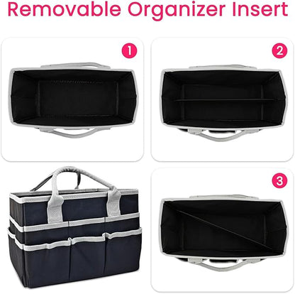 Dog Grooming Organizer Bag with 10 Pockets, 600D Oxford Portable Tote for Pet Supplies Storage, Travel Grooming Kit for Dog Cat Accessories, Shampoo, Brush, Clipper, Lightweight & Durable