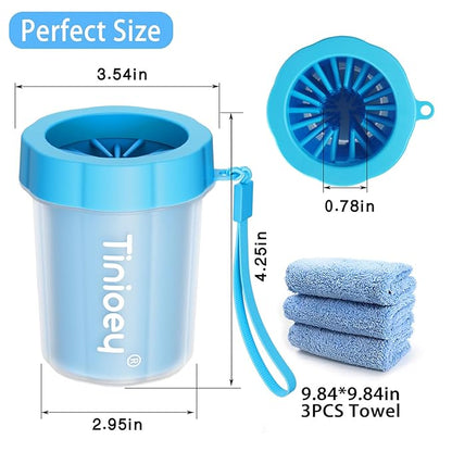 Dog Paw Cleaner for Small Dogs, Dog Paw Washer, Muddy Paw Cleaner, Pet Foot Cleaner, Dog Paw Protector Kit