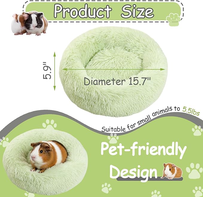 Guinea Pig Beds Hamster Beds Small Animal Bedding Thickened and Warm Winter Guinea Pig Beds for Dwarf Bunny Chinchillas Hamsters Hedgehogs Ferrets Green