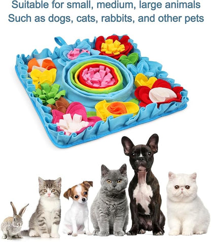 Upgraded Snuffle Mat for Dogs, 19.7''x19.7'' Interactive Feed Game for Boredom, Felt Wool Dog Feeding Mats for Small/Medium/Large Dogs, Encourages Natural Foraging Skills and Stress Relief