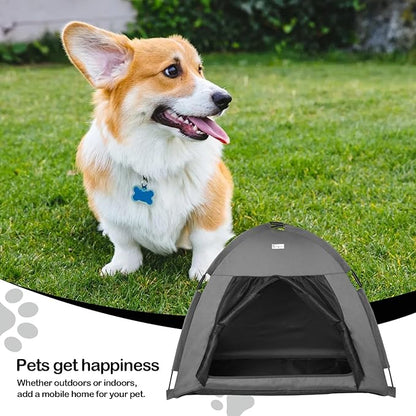 Cat Tent Outdoor/Indoor, Cat and Dog Waterproof Tent House, Outdoor Dog Bed Washable, Indoor/Outdoor Cave Nest Bed Small Dog Tent for Cat, Bunny and Small Animal (Gray, L)