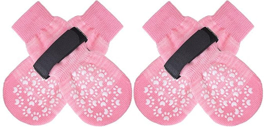 EXPAWLORER Anti Slip Dog Socks to Prevent Licking Paws, Dog Shoes for Hot Pavement, Dog Booties for Small Medium Large Senior Dogs, Traction Control Boots & Paw Protectors for Hardwood Floors