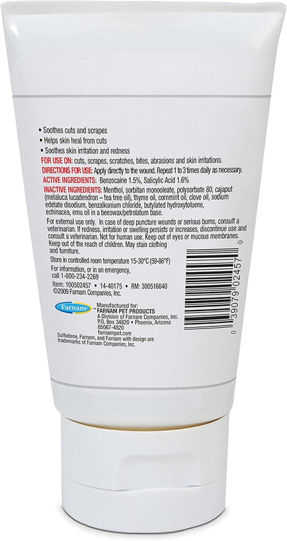 Sulfodene Dog Wound Care 3-Way Ointment, Relieves Pain & Prevents Infection for Dog Cuts, Scrapes, Bites and Injuries, 2 Ounce (Pack of 2)